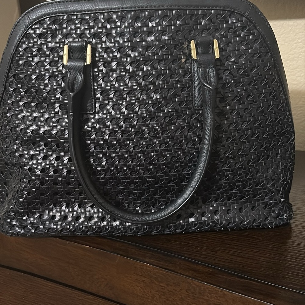 Tory Burch Robinson Reva Woven Dome Satchel - Picture 4 of 10